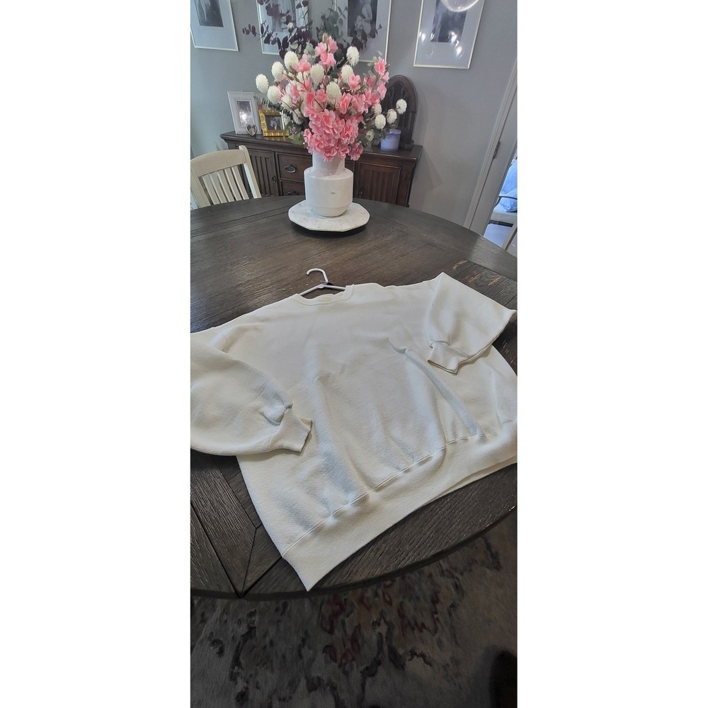 Vintage 90s Heavyweight All White Sweater Mens 2XL Classic Knit‎ #40